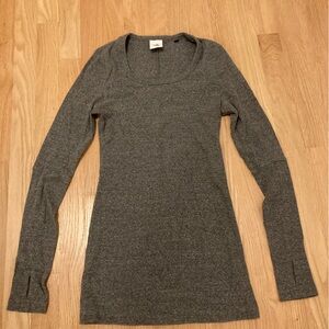 CABI Long Sleeve Ribbed Top, Size S